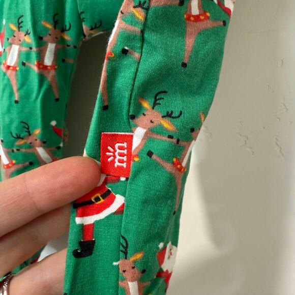 Magnetic Me Baby Infant Sleeper Pajama Christmas Santa Reindeer Green Red 3-6 mo - Picture 4 of 4